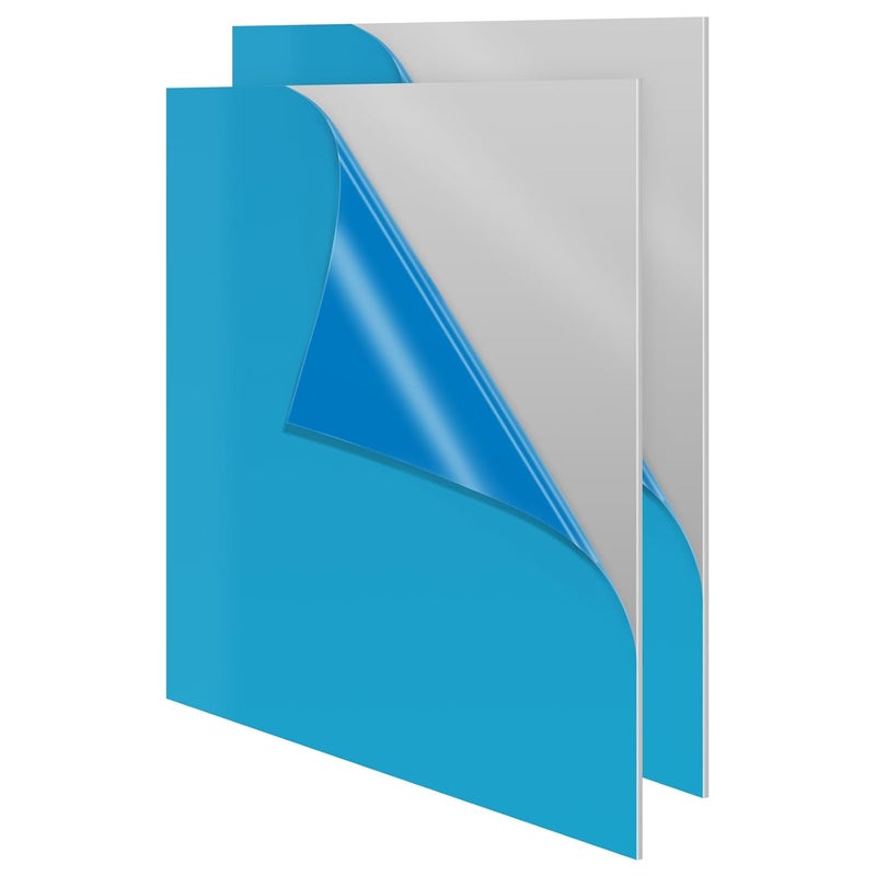 ibaofuing 2Qty 6061 T651 Aluminum Sheet Metal 6" x 12" x 1/16" (1.5mm) Rectangle Plate Covered With Protective Film - Flat Plain Aluminum for DIY - Image 2